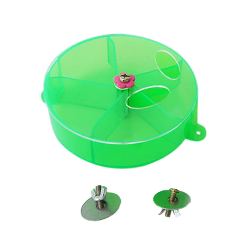 Colorful Bird Hanging Feeder for Wild Birds with Durable Cage Accessories for Mental Stimulation — side view