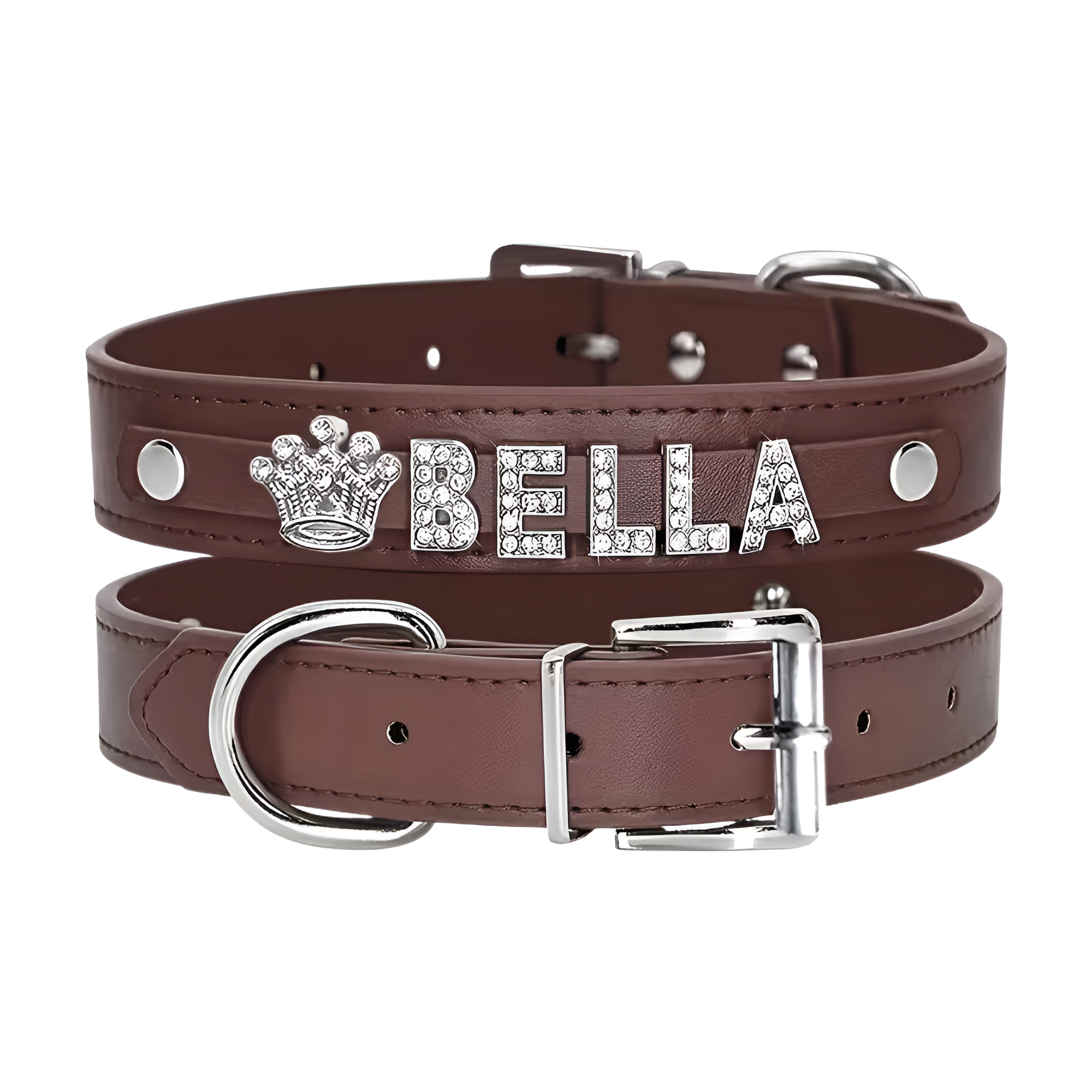 Custom Faux Leather Dog Collar With Rhinestone DesignCustom Faux Leather Dog Collar With Rhinestone Design - Image 10