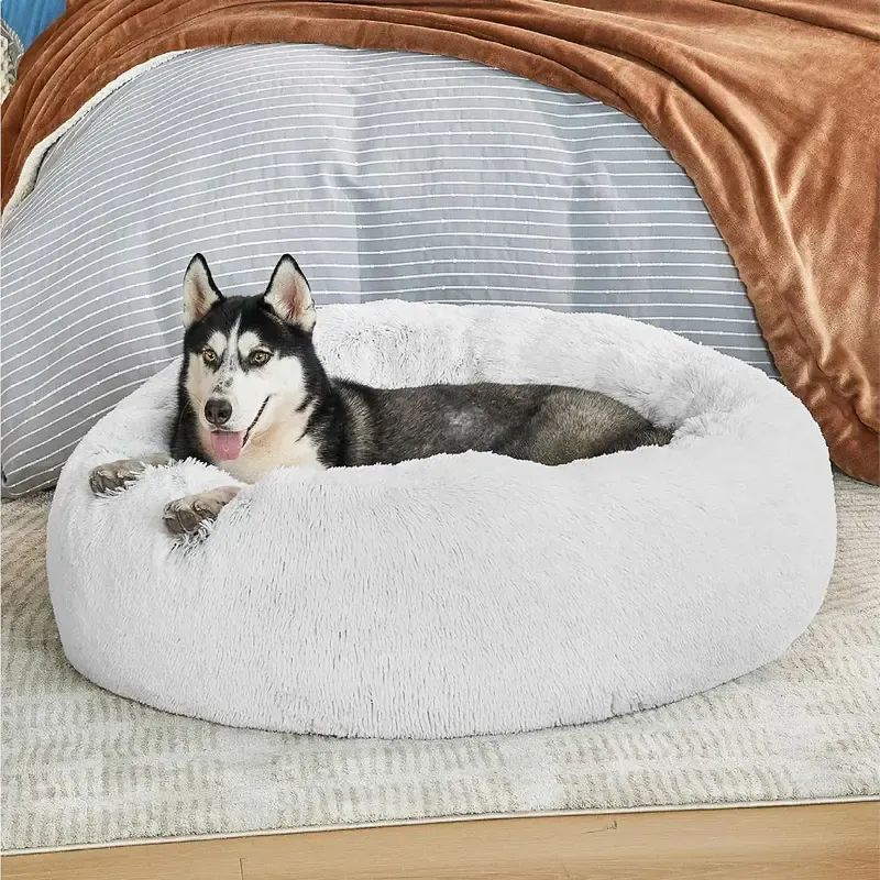 Warm Donut Bed - Cozy Fluffy Calming Bed 
