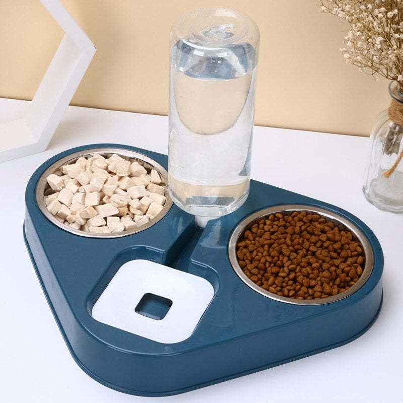 Dual Bowl Water Feeder Stainless Steel For Dog