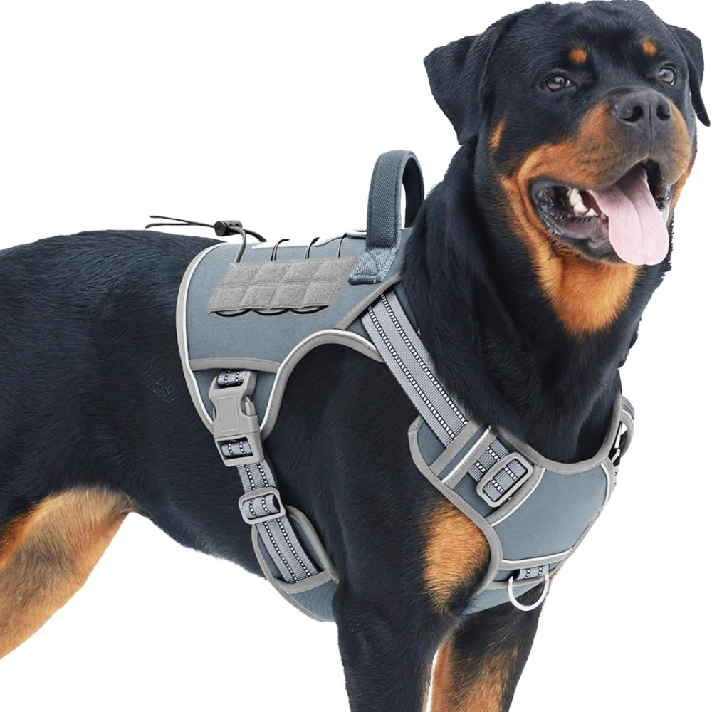 Tactical Dog Harness No Pull Adjustable Reflective Vest