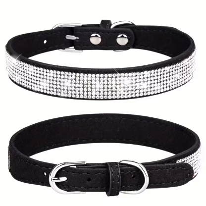 Adjustable Rhinestone Dog Collar