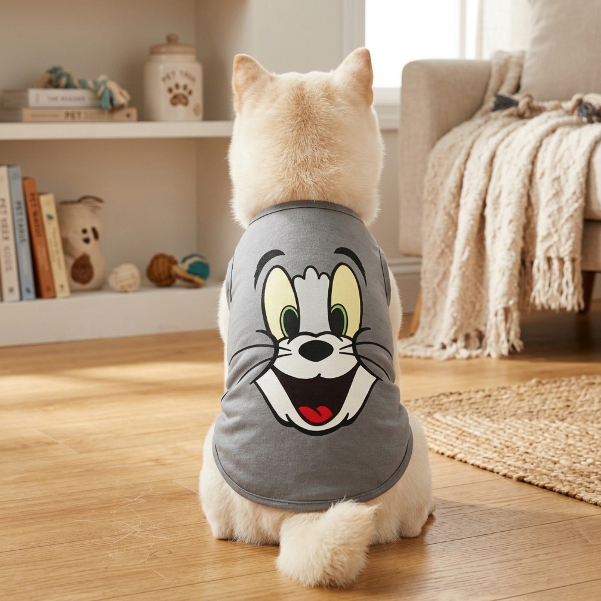 Lightweight Fun Summer Cartoon Print Vest Shirt For Pet 