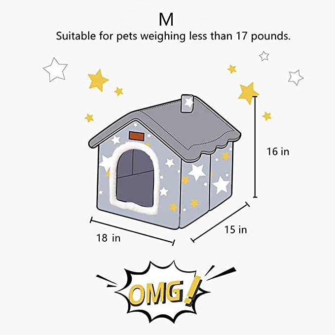 Foldable Closed Cave Pet HouseFoldable Closed Cave Pet House - Image 3