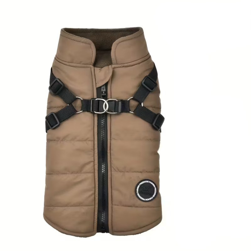 Padded Zipper Dog Vest With HarnessPadded Zipper Dog Vest With Harness - Image 6