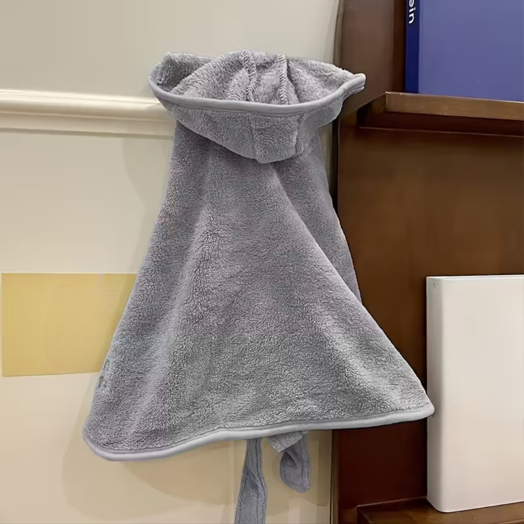 Soft Absorbent Quick Dry Pet Bath Towel Robe with ClosureSoft Quick Dry Pet Bath Towel Robe With Adjustable Closure - Image 12
