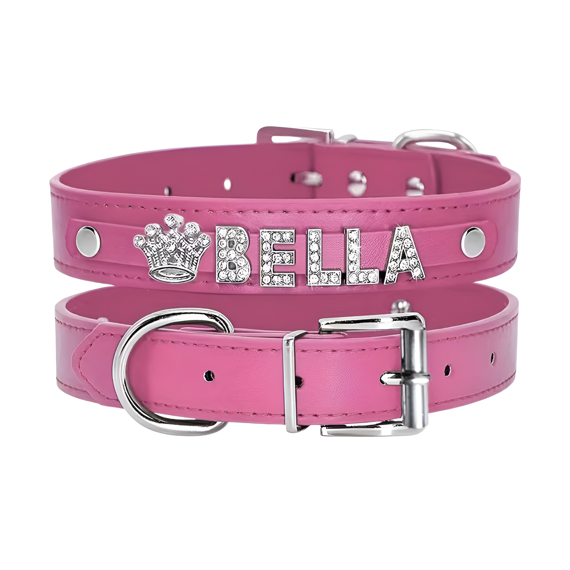 Custom Faux Leather Dog Collar With Rhinestone DesignCustom Faux Leather Dog Collar With Rhinestone Design - Image 7