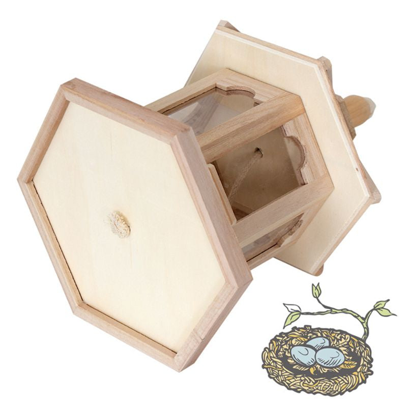 Wood Bird Hanging Feeder for Wild Birds Cage Accessories for Mental Stimulation — packaging