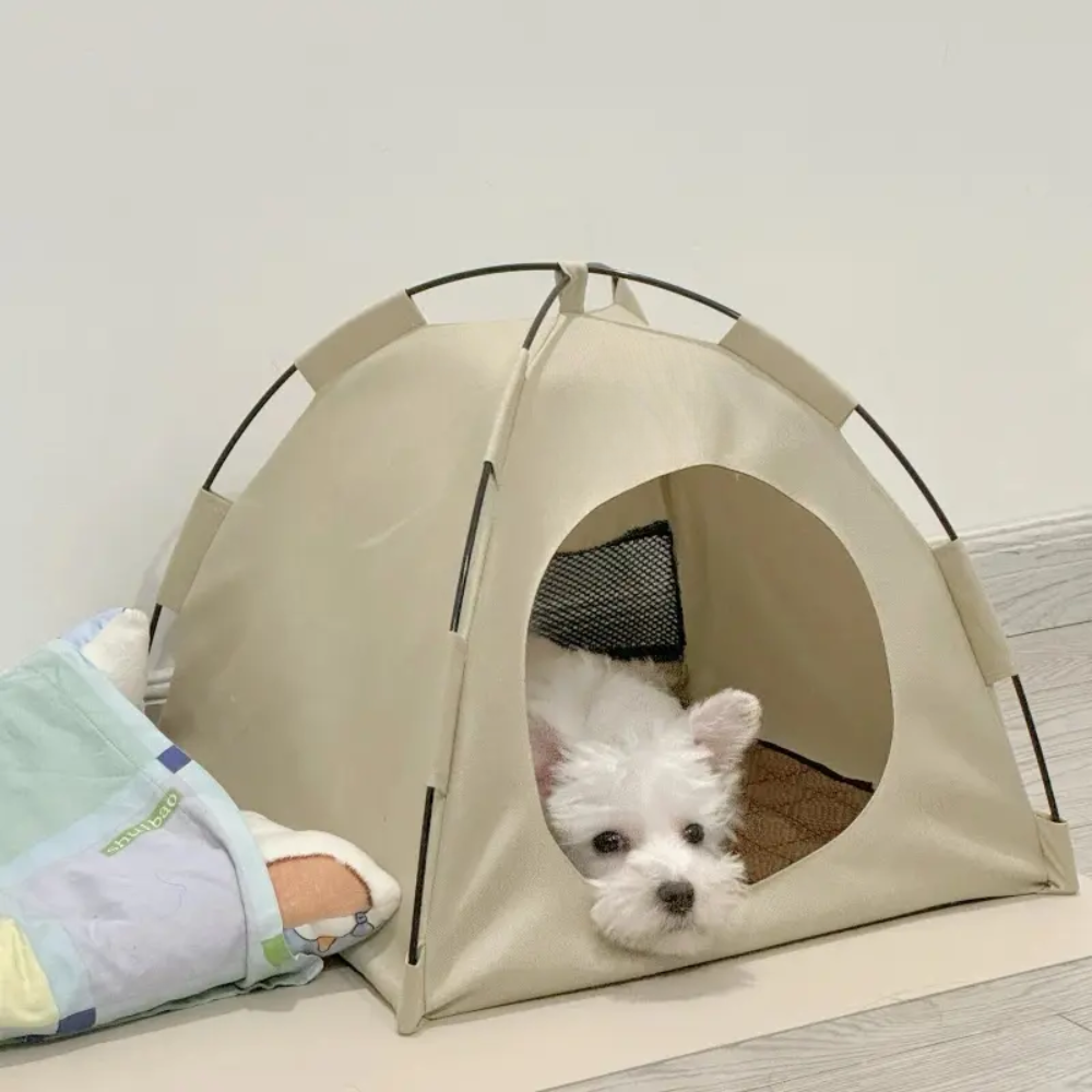 Foldable Pet Tent with Mat - Ideal for Outdoor Travel and Camping