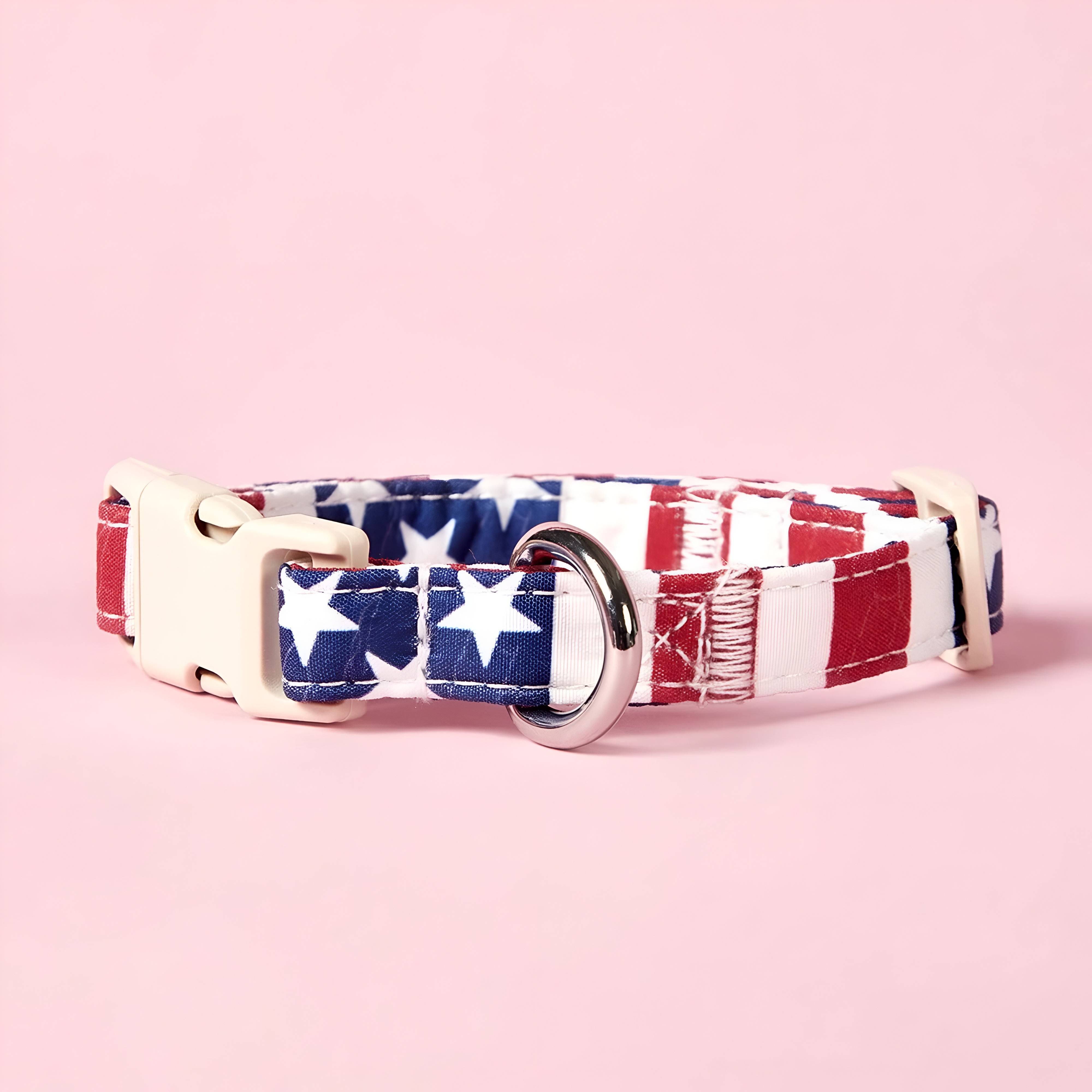 Adjustable American Flag Design Collar With Stripe And Star Pattern
