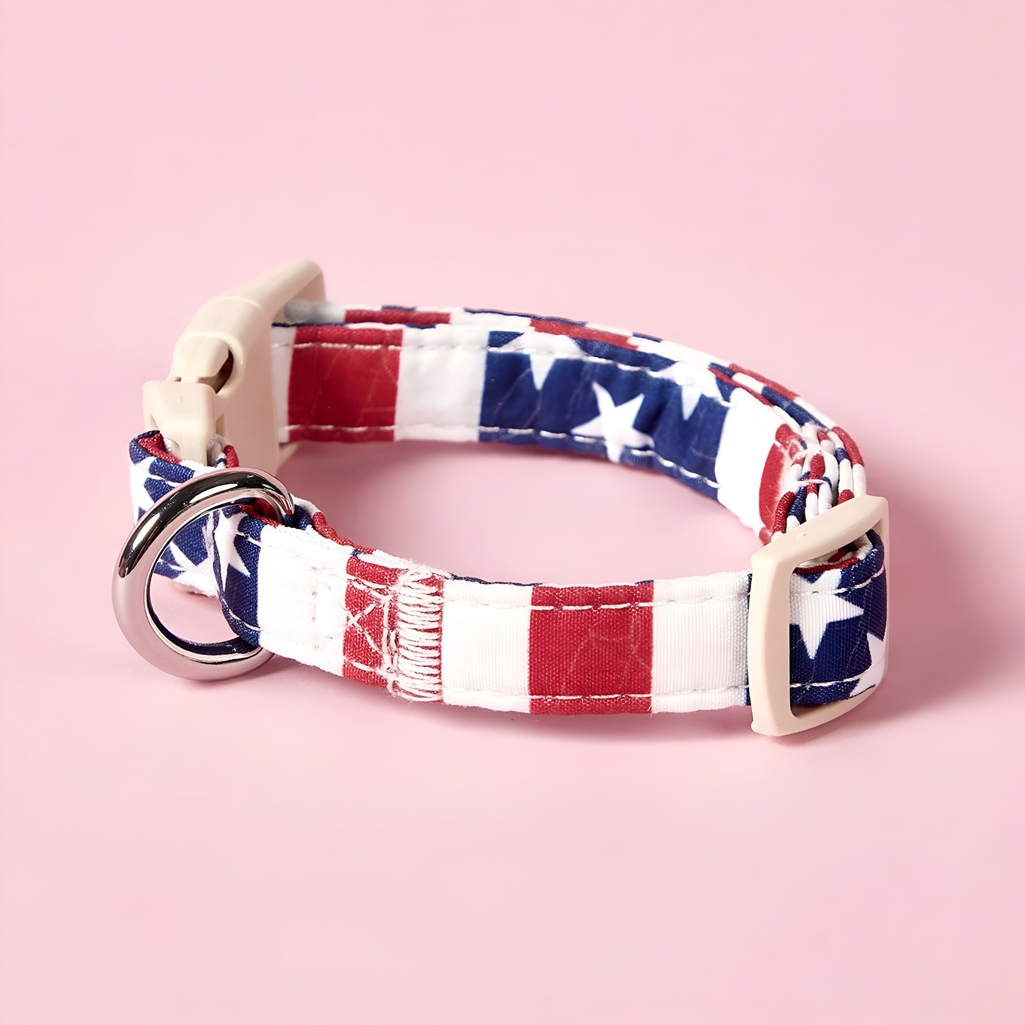 Adjustable American Flag Design Collar With Stripe And Star Pattern