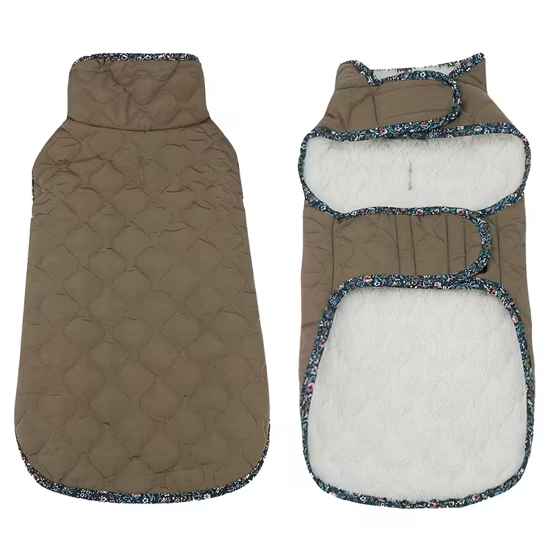 Winter Dog Coat With Plush Lining And Adjustable StrapsWinter Dog Coat With Plush Lining And Adjustable Straps - Image 12