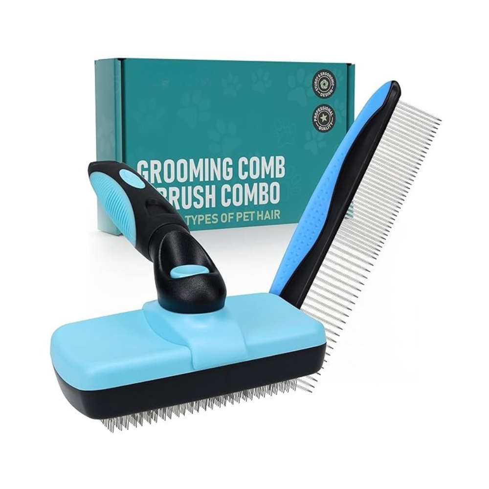 Extra Wide Double Sided Shedding And Dematting Rake For Pet