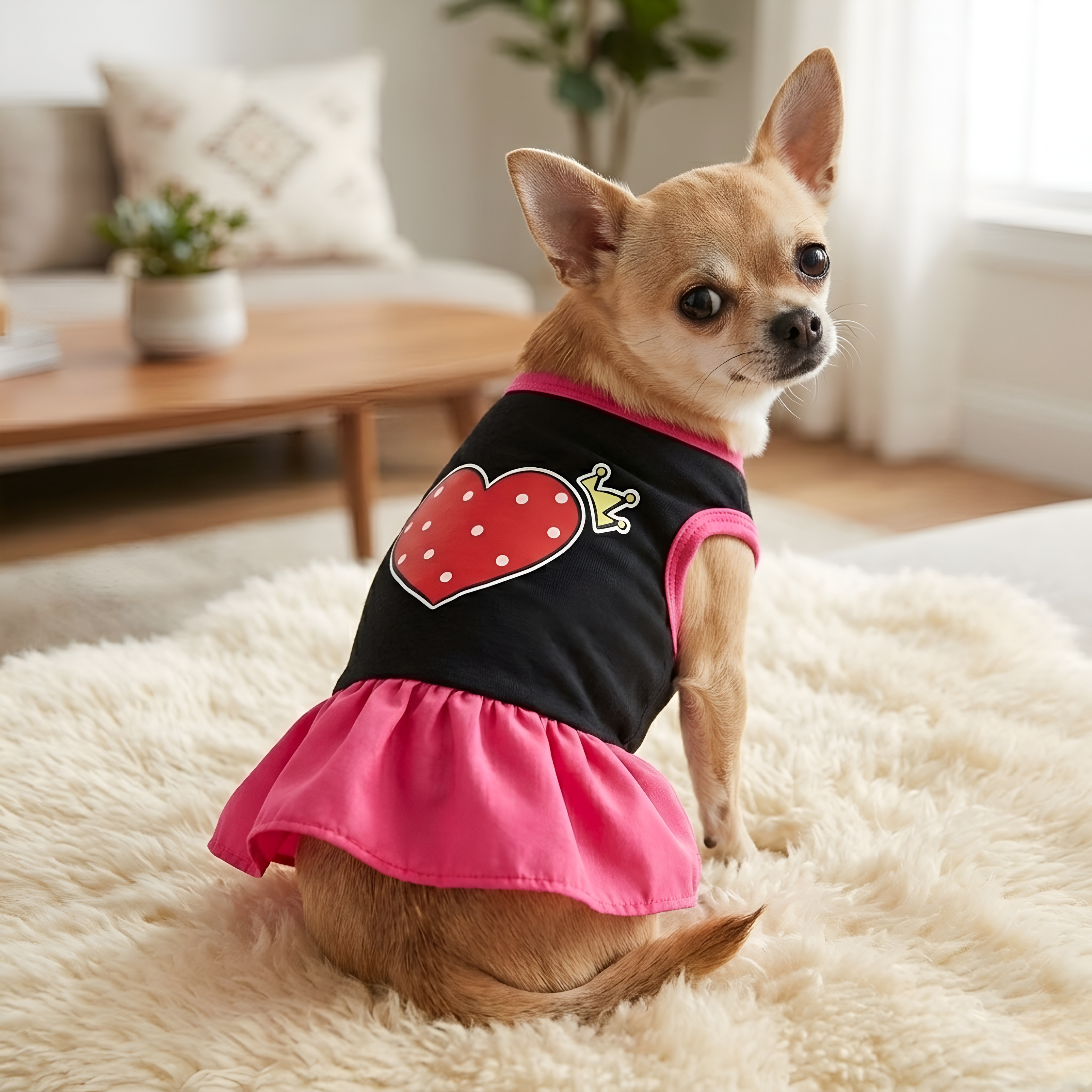 4pcs Pet Clothes Cat/Dog Summer Mesh Dress, Star & Heart Pattern Design, Soft & Breathable Polyester Pet Skirt