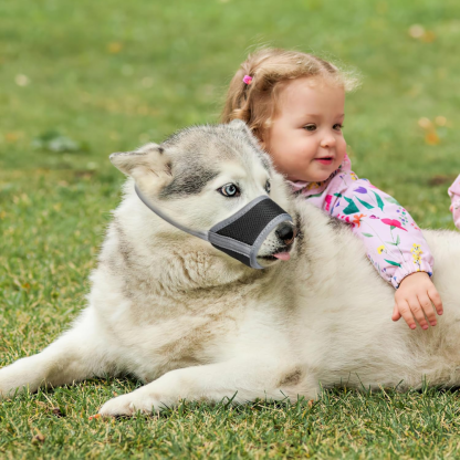 Dog Muzzle Soft Nylon Adjustable Pet Muzzle For Small Medium Large Dogs