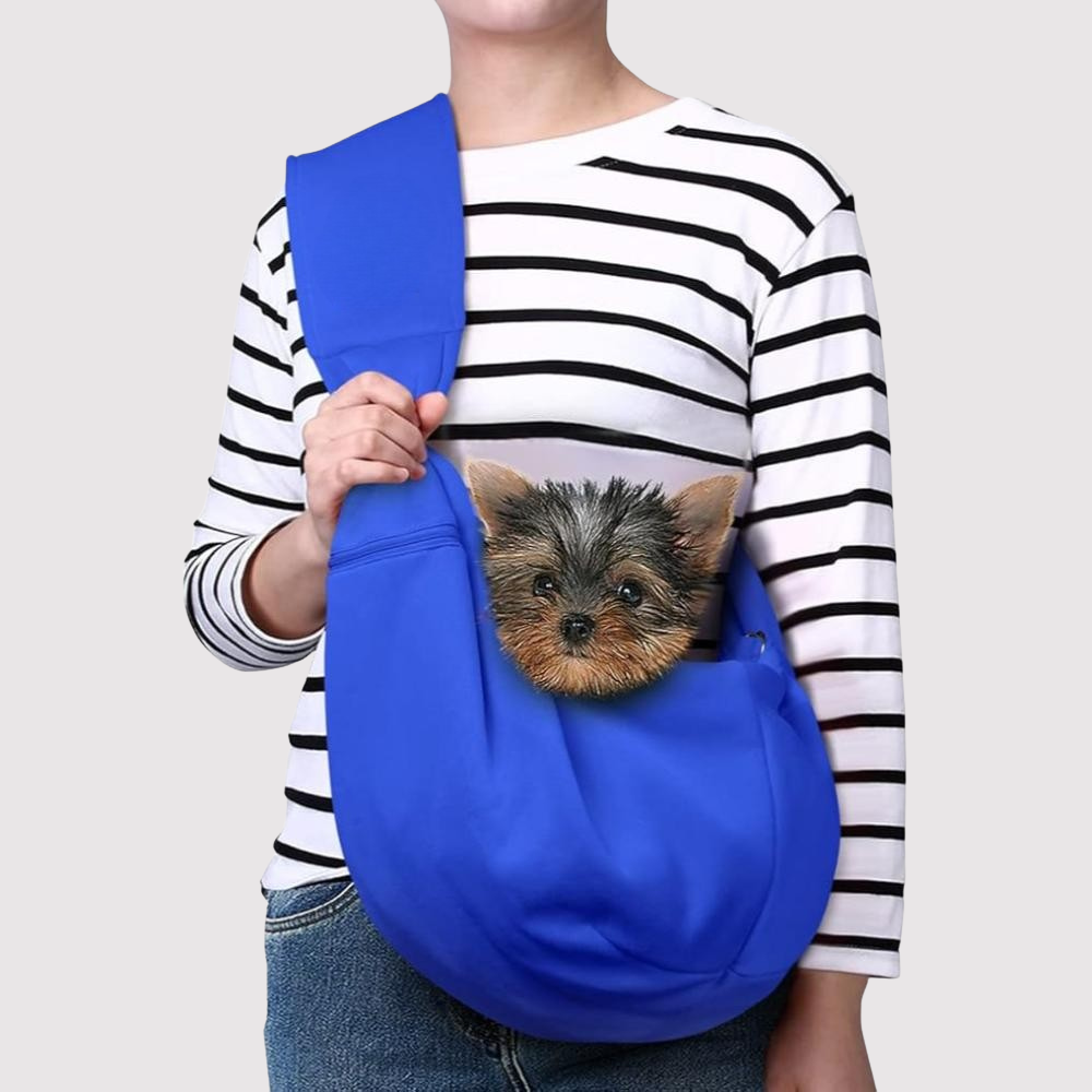 Small Dog Sling Carrier With Classic StrapSmall Dog Sling Carrier With Zipper Pocket And Adjustable Strap - Image 2