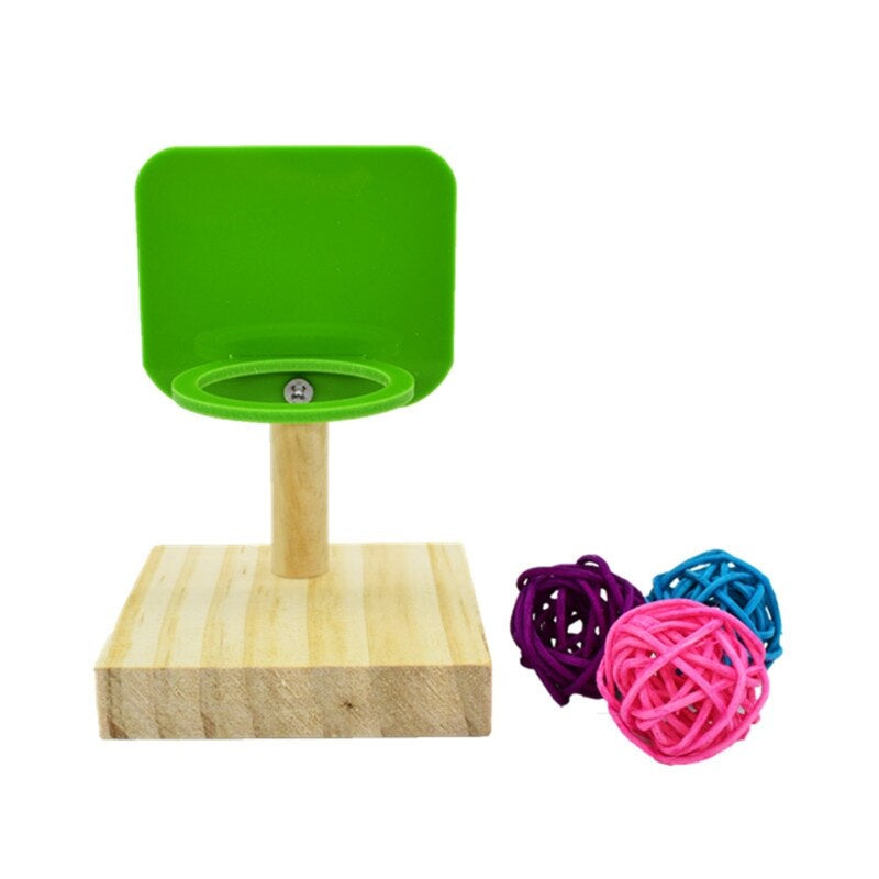 Wood Bird Swing Toy for Parrots Cockatiels and Budgies with Non-toxic Cage Accessories for Mental Stimulation — size compa...