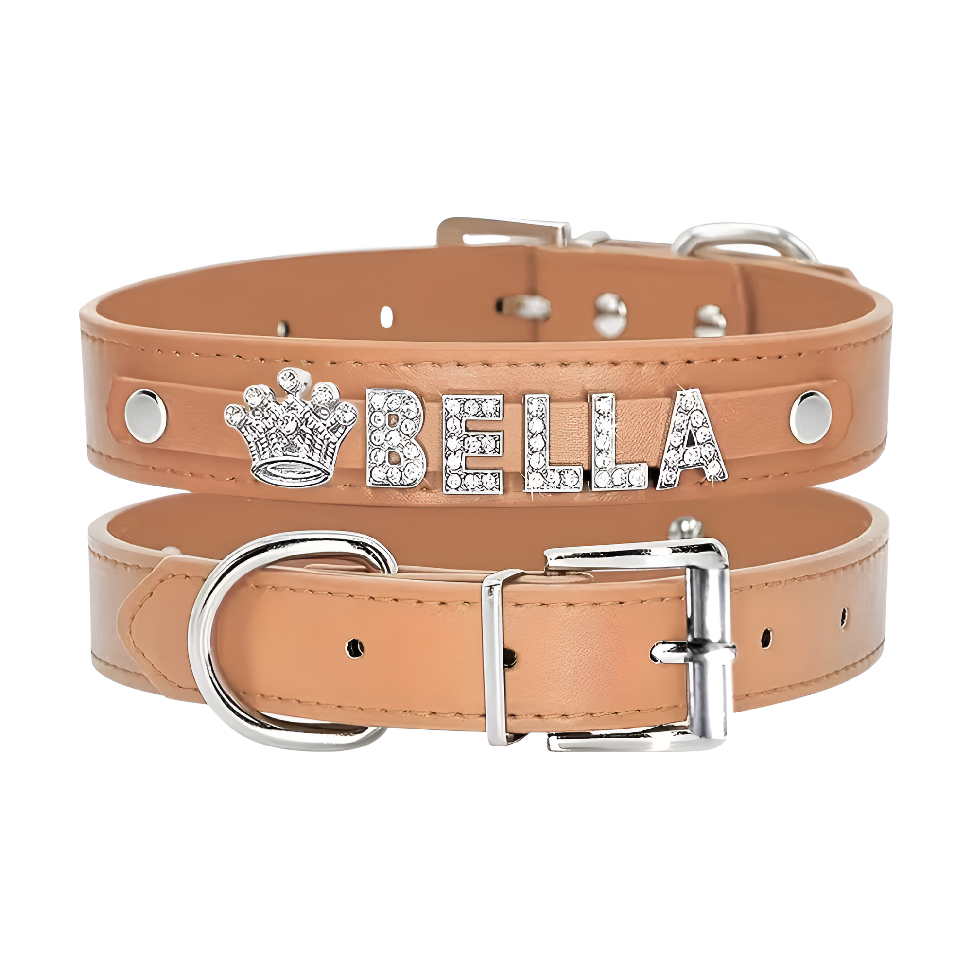 Custom Faux Leather Dog Collar With Rhinestone DesignCustom Faux Leather Dog Collar With Rhinestone Design - Image 8