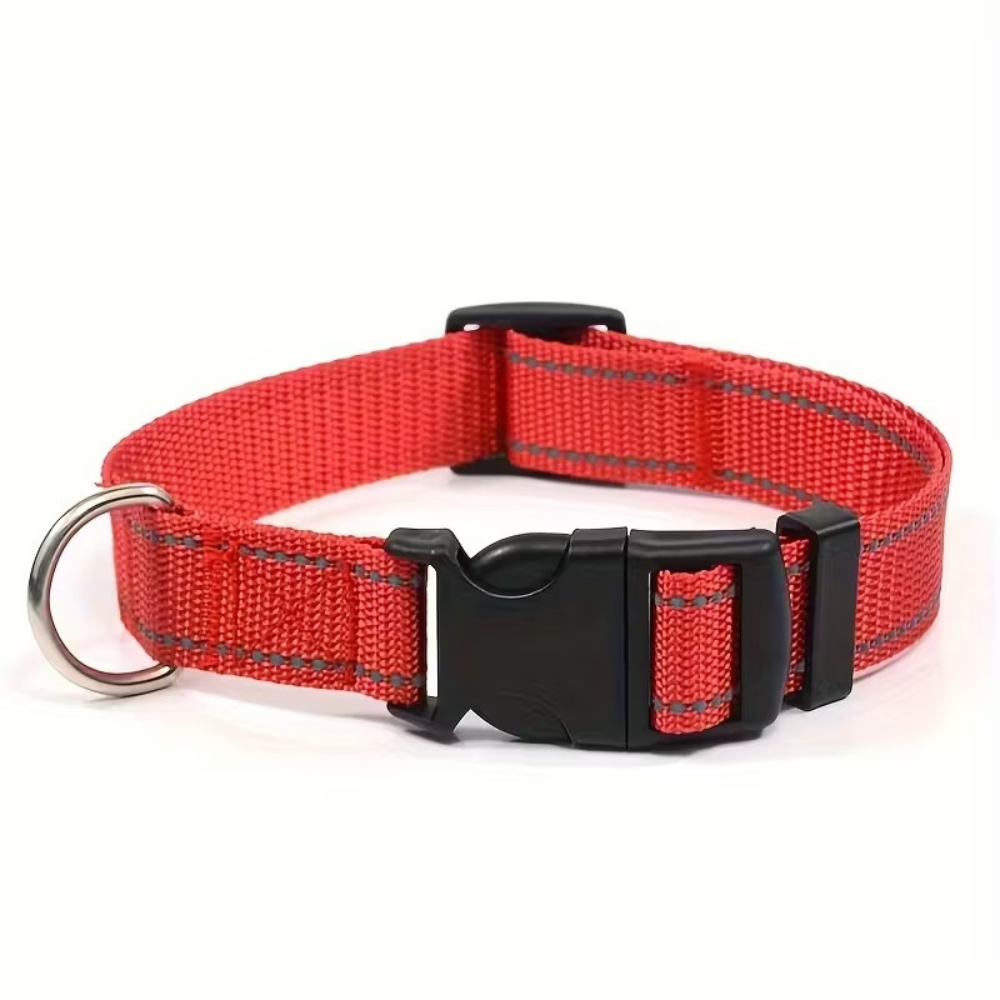 Adjustable Reflective Dog Collar With Quick Release BuckleAdjustable Reflective Dog Collar With Quick Release Buckle - Image 4