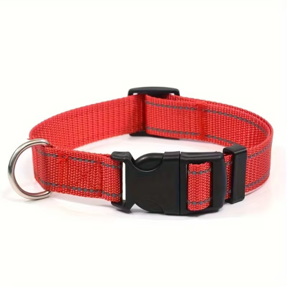 Adjustable Reflective Dog Collar With Quick Release Buckle