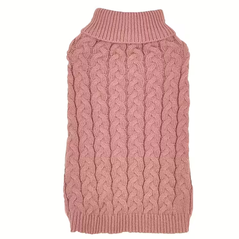 Casual Two Leg Dog Sweater Solid Color Knit for Small DogsSolid Color Knitted Dog Sweater For Winter - Image 7