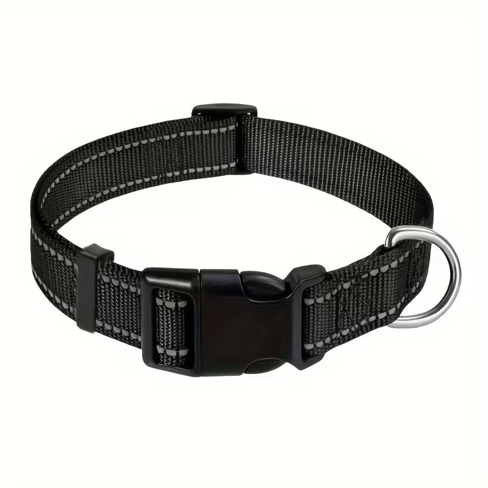 Adjustable Reflective Dog Collar With Quick Release Buckle