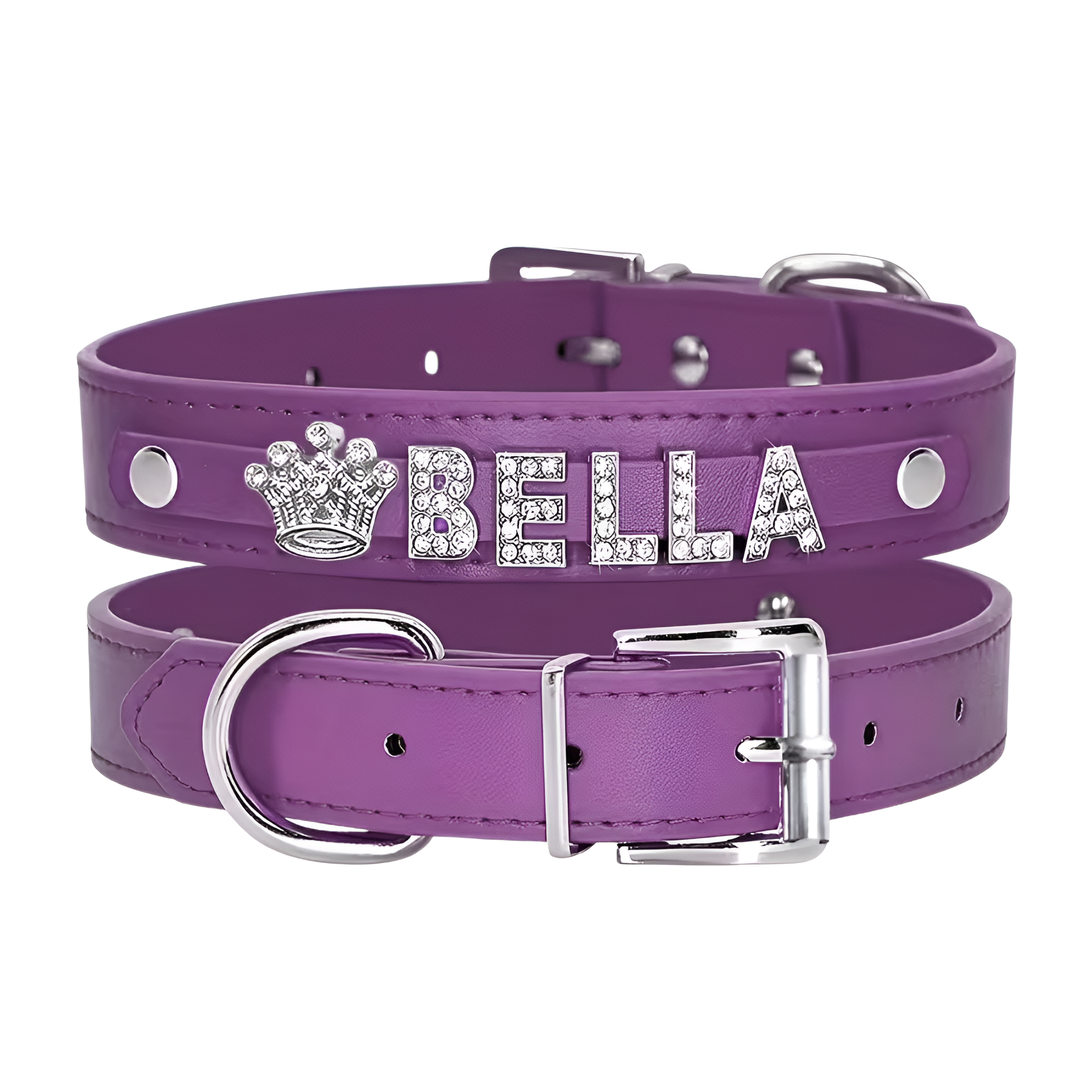 Custom Faux Leather Dog Collar With Rhinestone DesignCustom Faux Leather Dog Collar With Rhinestone Design - Image 13