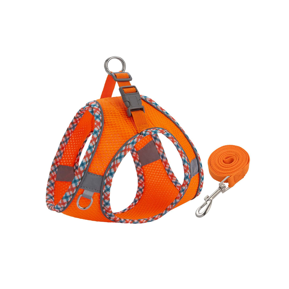 Multi Color Mesh Breathable Reflective Pet Harness For Dogs And Cats Outdoor Walking