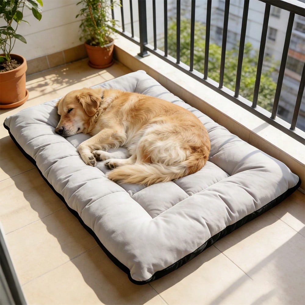 Comfortable Plush Pet Bed With Anti Slip Base For Everyday Use