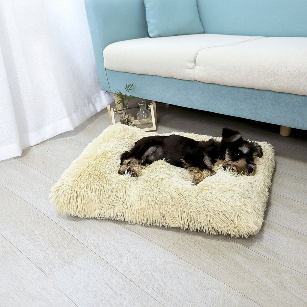 Fluffy Anti Slip Washable Plush Pet Bed 