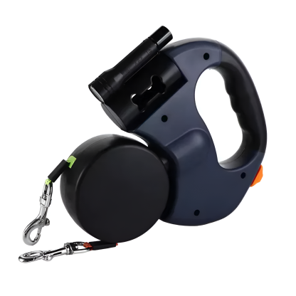 Dual Retractable Dog Leash With 360 Swivel And LED Light For Walking