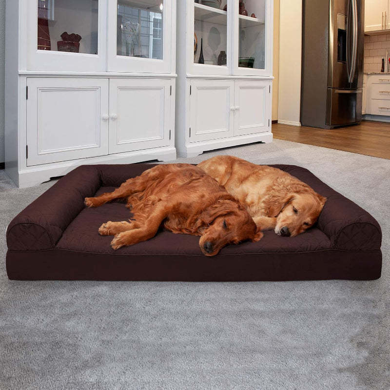 Orthopedic Dog Bed With Washable Cover And Removable Bolsters