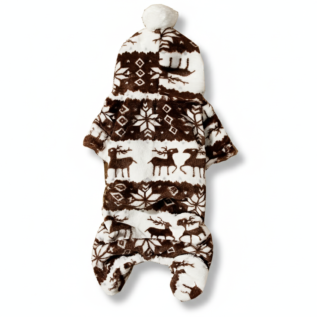 Pet Christmas Reindeer Hooded Pajama Jumpsuit For DogsPet Christmas Reindeer Hooded Pajama Jumpsuit For Dogs - Image 7