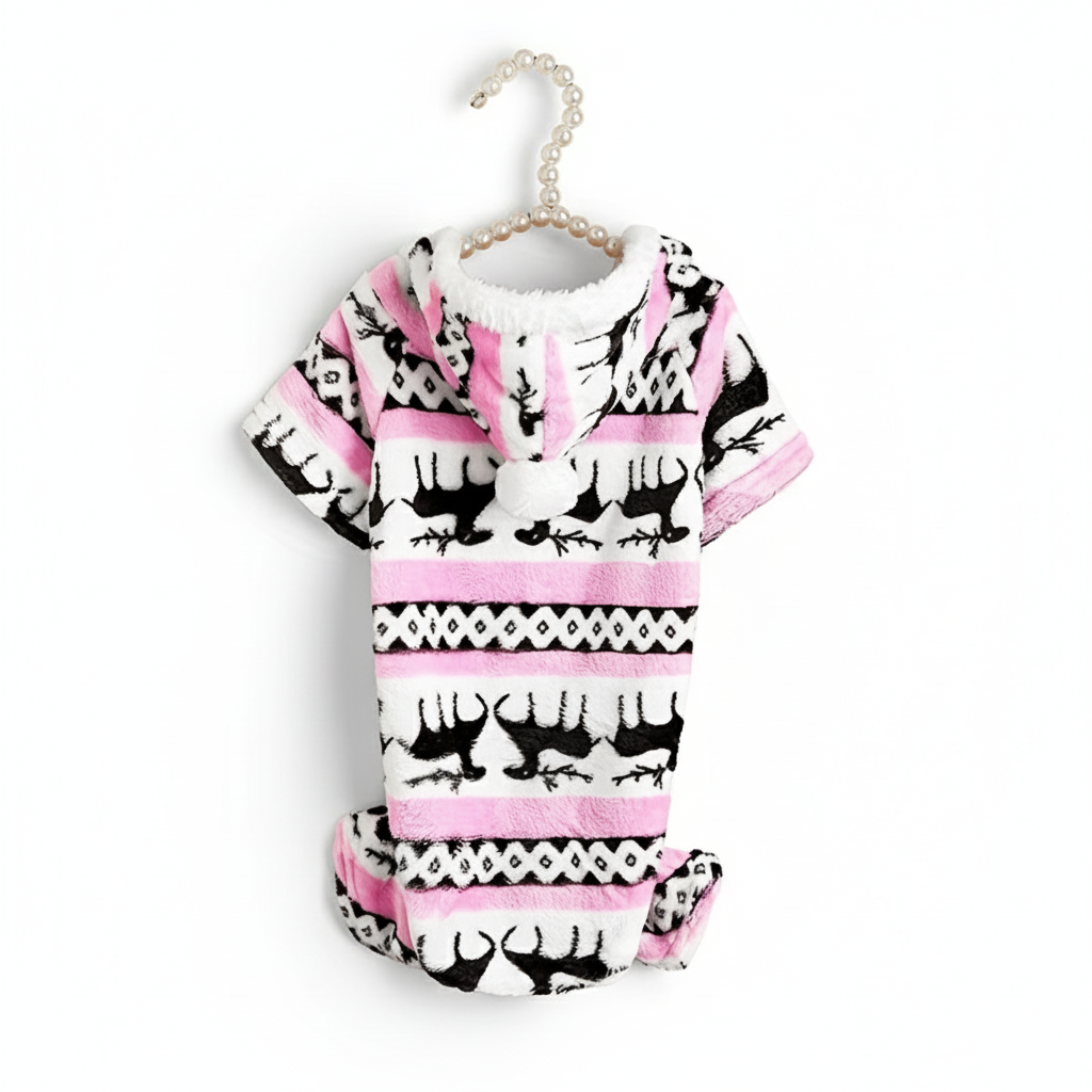 Pet Christmas Reindeer Hooded Pajama Jumpsuit For DogsPet Christmas Reindeer Hooded Pajama Jumpsuit For Dogs - Image 3