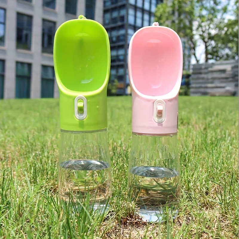 Portable Dog Water Bottle With Built In Bowl For Travel Use