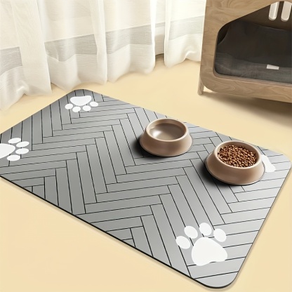 Quick Dry Diatom Mud Pet Feeding Mat For Cats And Dogs