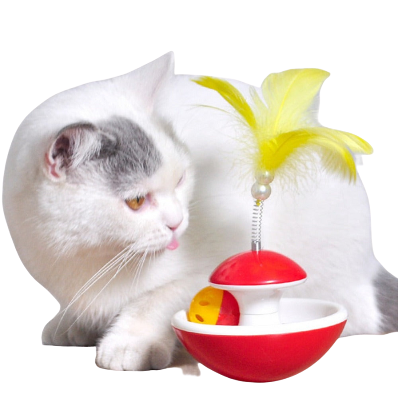 Interactive Cat Feather Wand Teaser with Non-toxic for Indoor Cats Mental Stimulation Exercise and Enrichment — front view