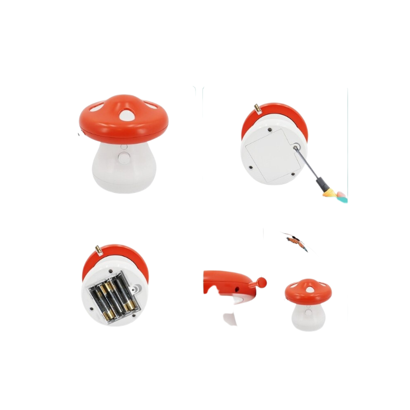 Interactive Cat Feather Wand Teaser with Non-toxic and Lightweight for Indoor Cats — in use