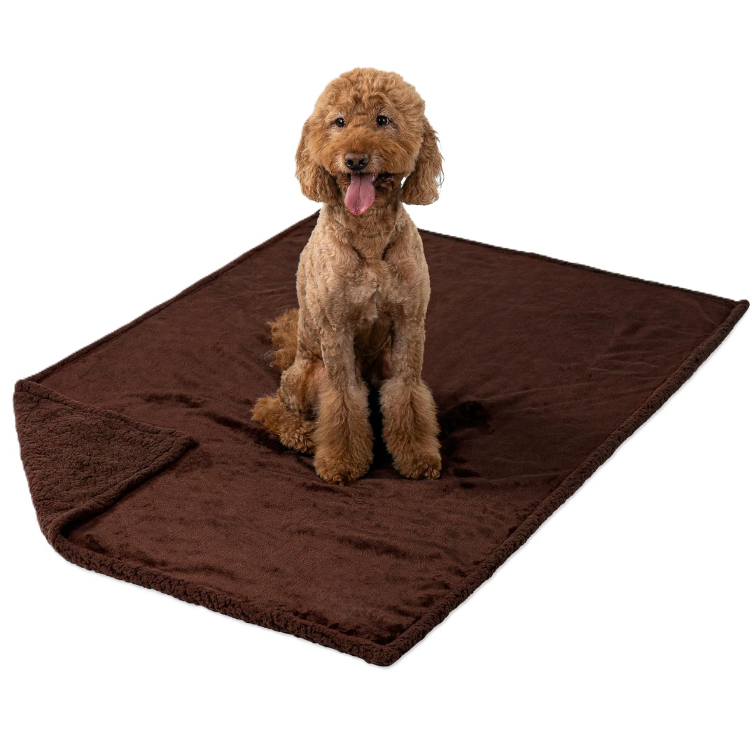 Waterproof Super Soft Washable Microfiber Fleece Sherpa Pet Blanket