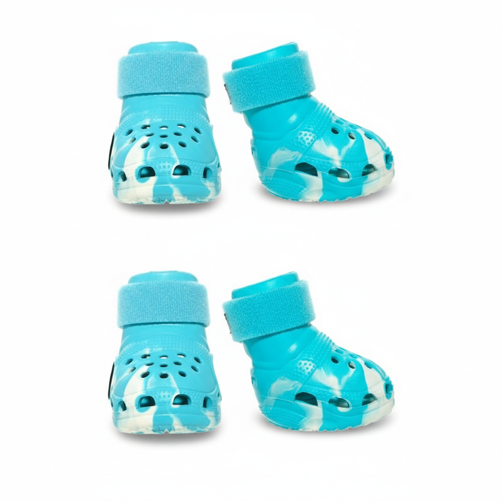 Wood Pack of 4 Dog Shoes with Adjustable Strap with Lightweight High Quality Durable Pet Accessory for Everyday Use — deta...