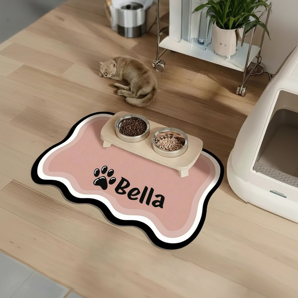Personalized Pet Feeding Pad Non Slip Waterproof Food Mat