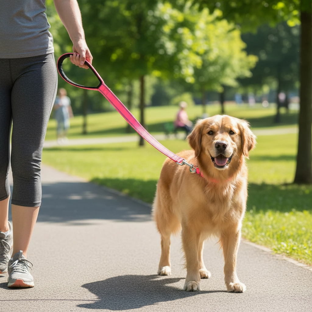 Reflective Neoprene Dog Leash With Padding