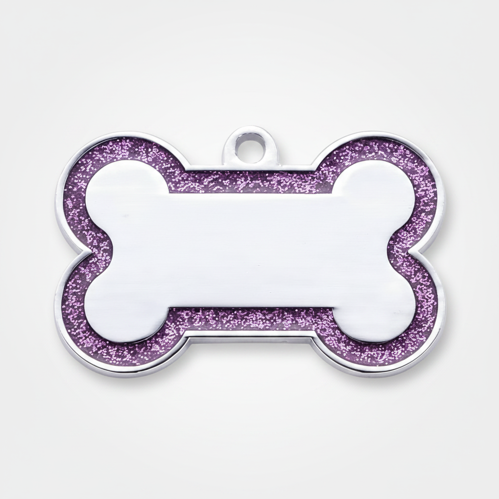 Personalized Pet Name Tag Bone Shape Collar Pendant