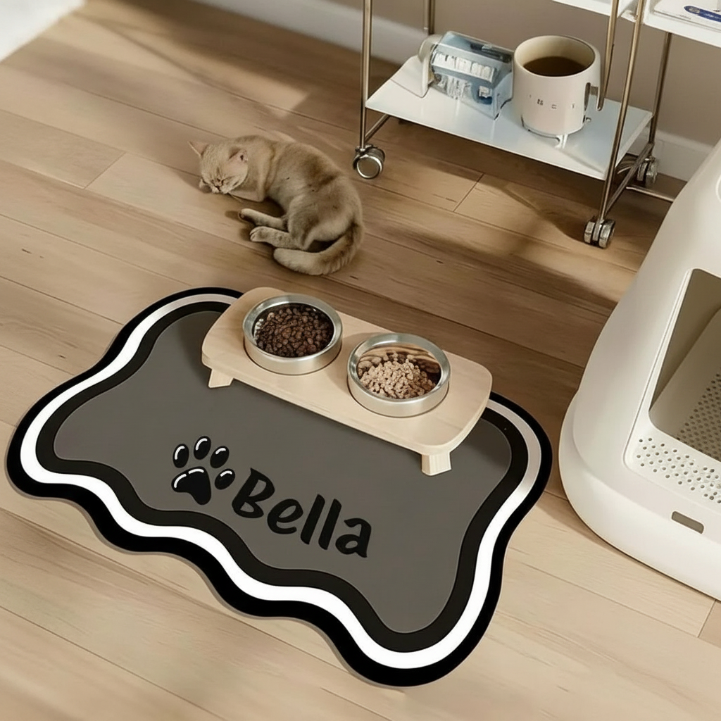 Personalized Pet Feeding Pad Non Slip Waterproof Food Mat
