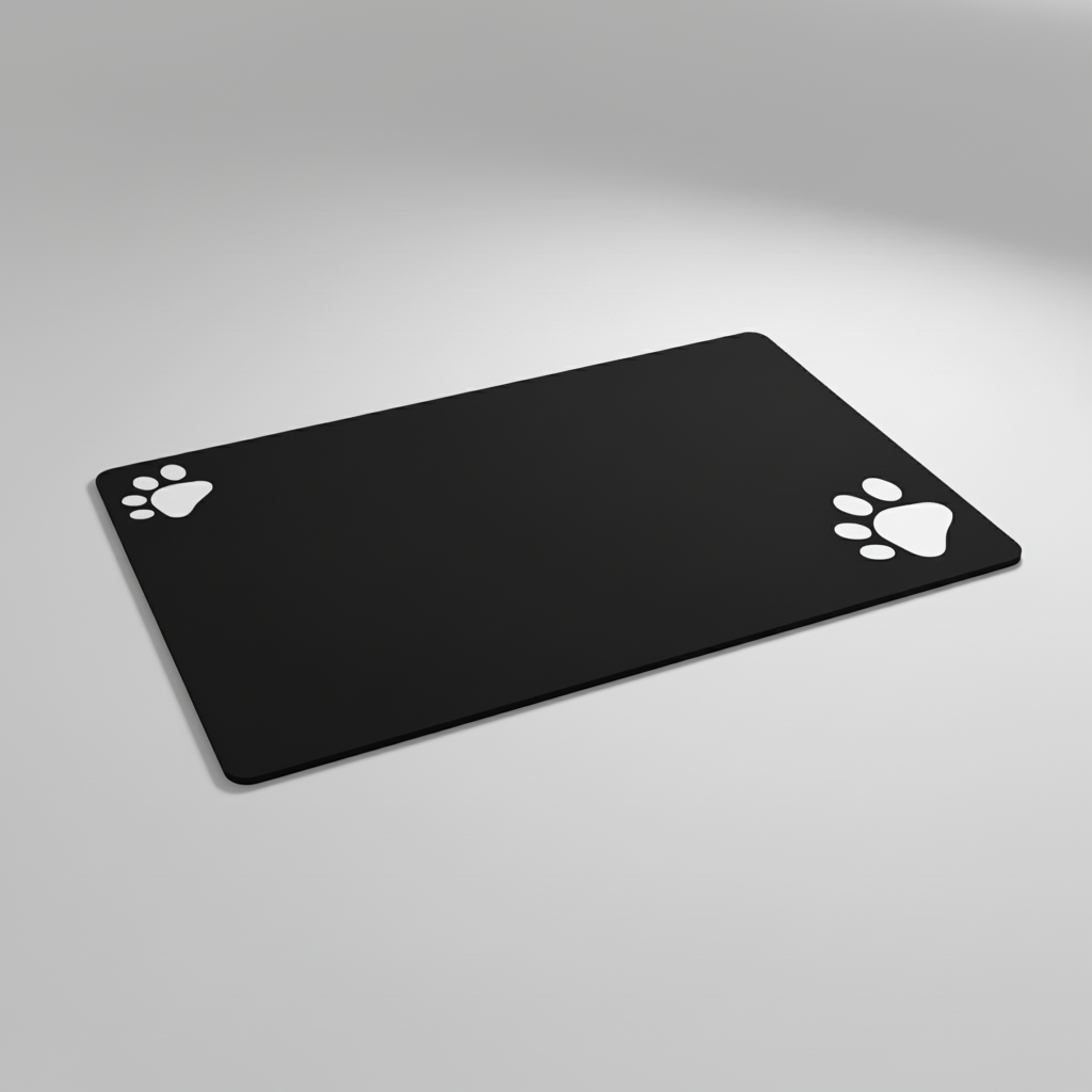 Reusable Feeding Mat With Paw Print Design For DogsReusable Feeding Mat With Paw Print Design For Dogs - Image 4
