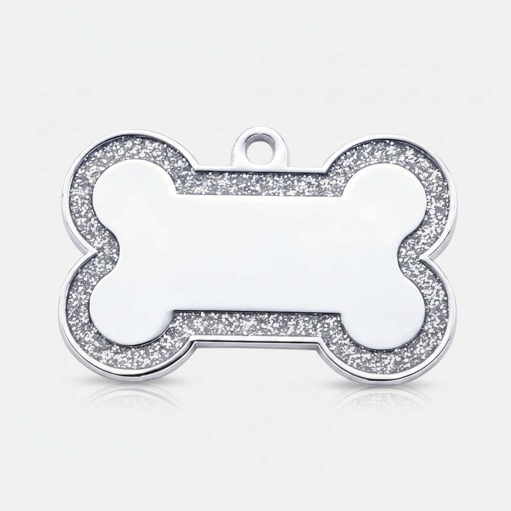 Personalized Pet Name Tag Bone Shape Collar Pendant