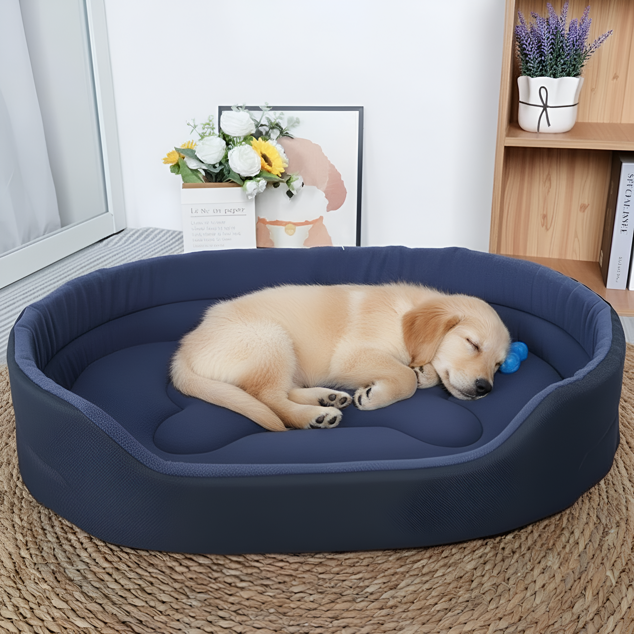 Comfortable Dog Bed Soft Plush Pet Mattress With Non Slip Bottom