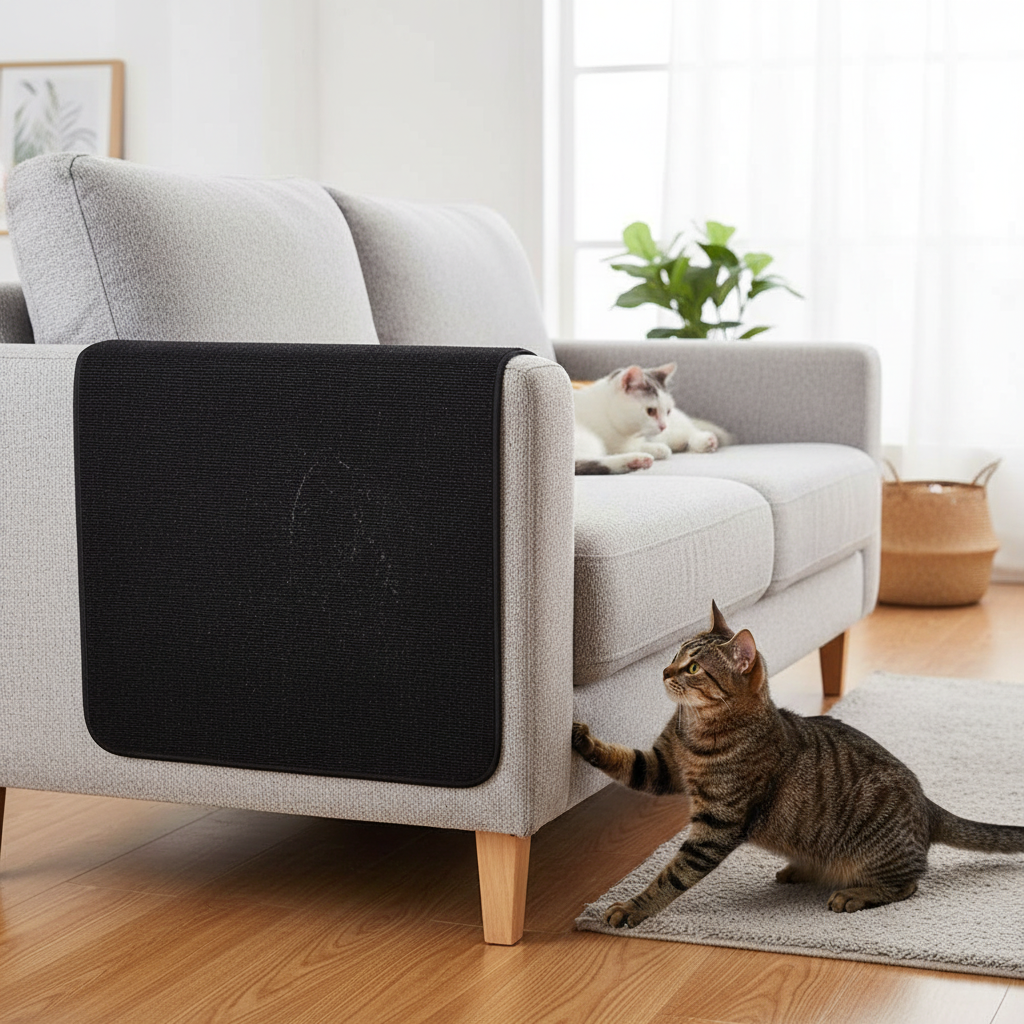Self Adhesive Cat Scratch Pad Mat For Sofa Wall And Furniture