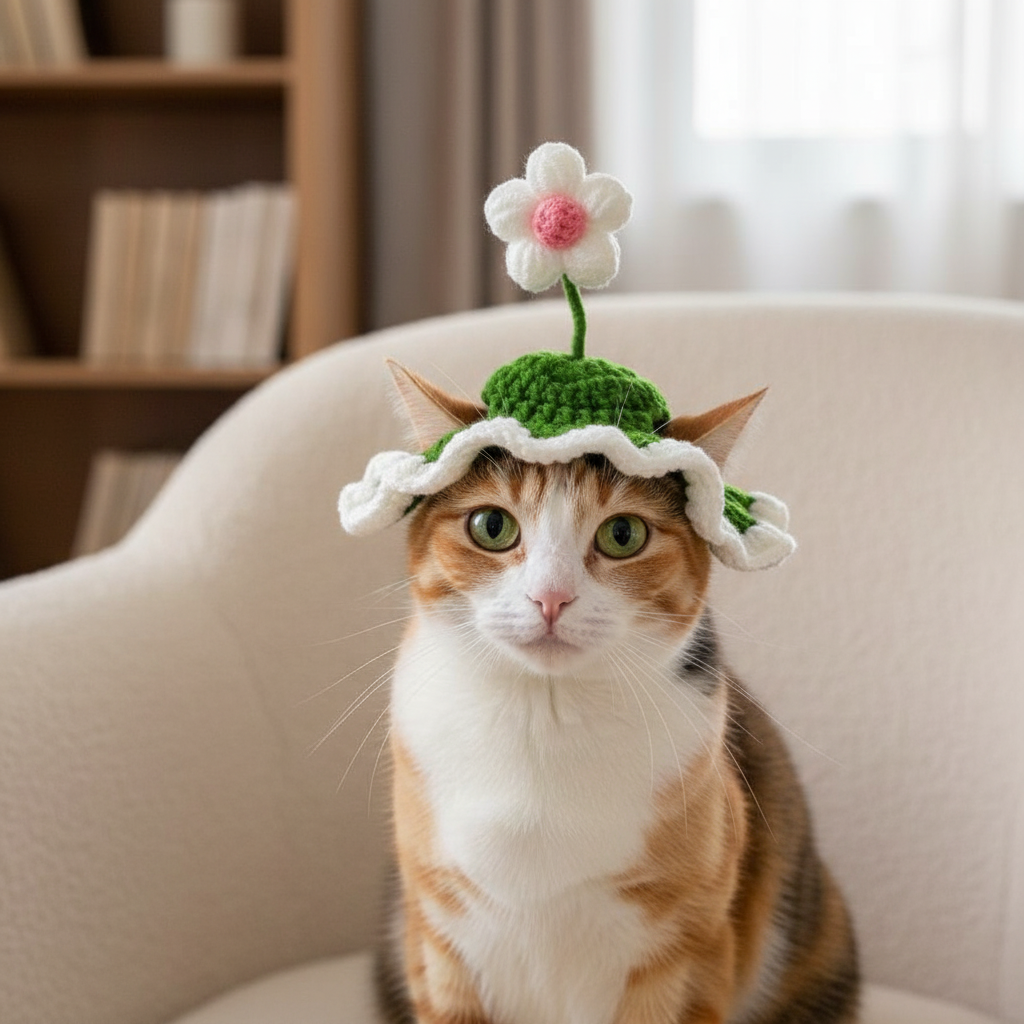 Manual Knitted Botanical Animal Apparel Hat