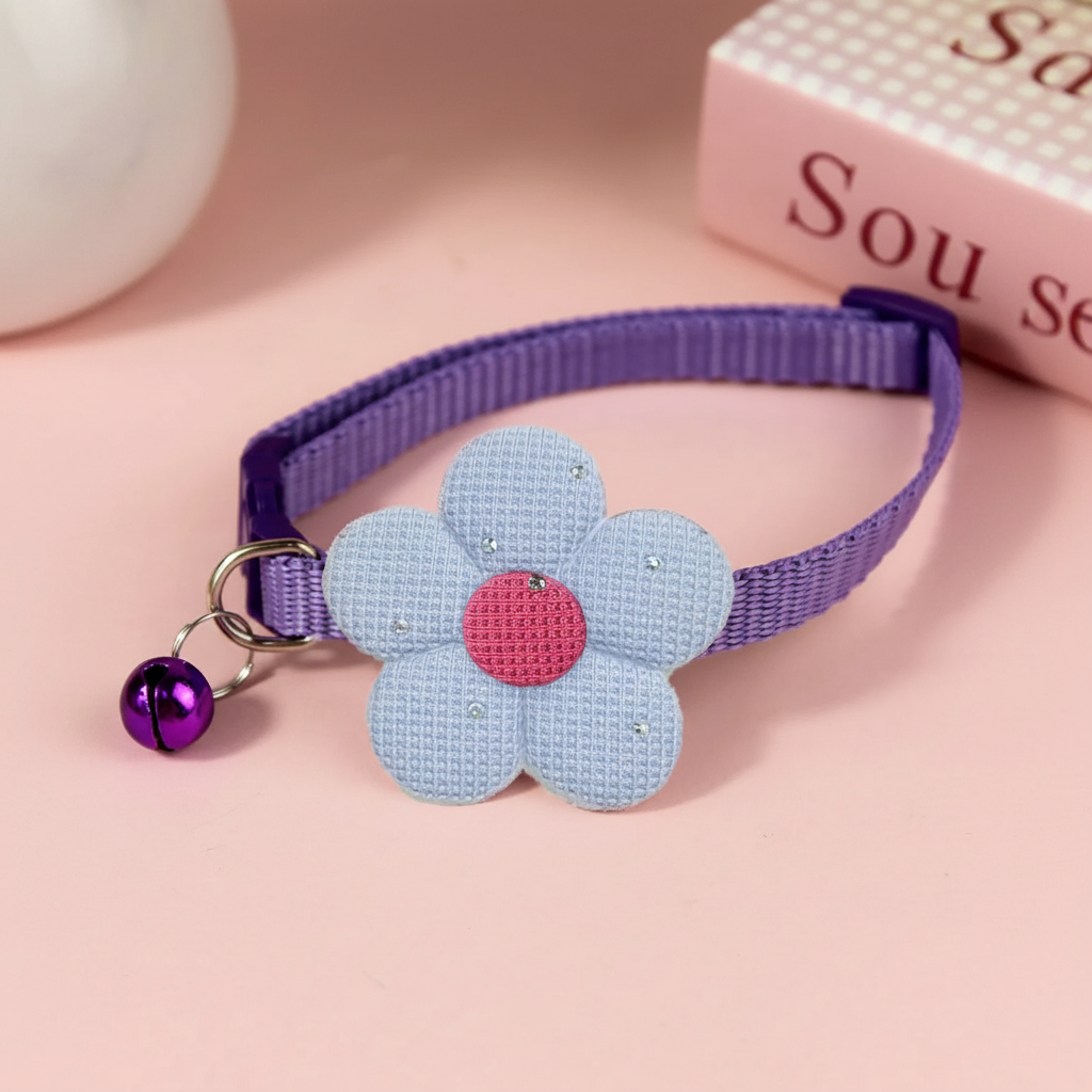 Shiny Bow Design Pet Collar Set For Daily Use 